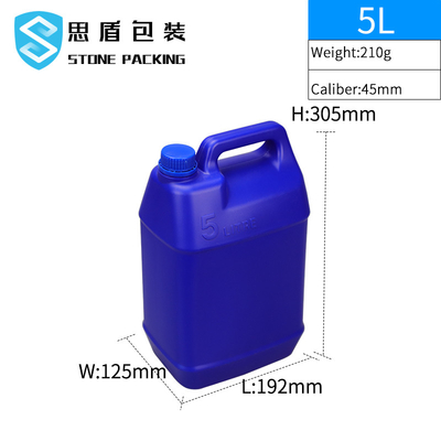 लीकप्रूफ स्क्रू टॉप 5L प्लास्टिक ड्रम 2.5 गैलन 1 गैलन 0.5 गैलन