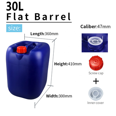 1.5KG केमिकल ब्लू 30l प्लास्टिक ड्रम हैंडल के साथ 360 * 300 * 410mm
