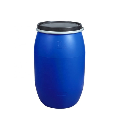 बेलनाकार ब्लू केमिकल 200l 55 गैलन प्लास्टिक ड्रम 585 * 970mm 9kg
