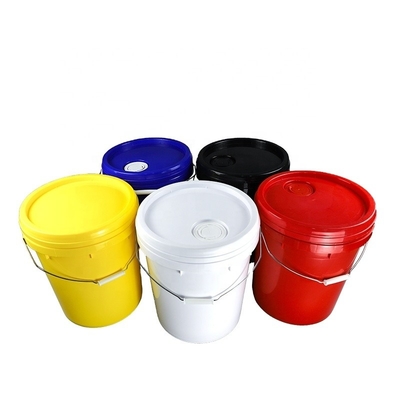 1.1 मिमी मोटाई 5 गैलन प्लास्टिक पेंट बाल्टी हैंडल के साथ 10L 18L 20L
