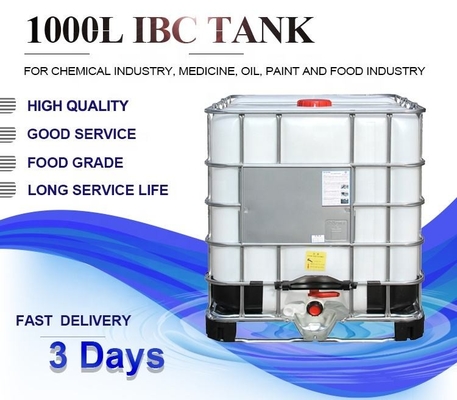 जस्ती स्टील DC53D 1000 लीटर IBC रासायनिक टैंक 1200 * 1000 * 1150 मिमी